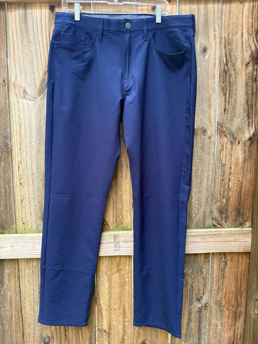 Bonobos Golf Pants 35x34 Slim Fit Navy Blue Performance Trousers